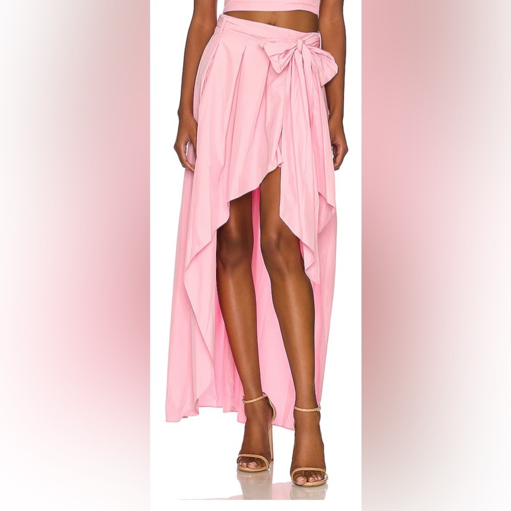 Amanda Uprichard Lana high low skirt in Blush - Never Worn